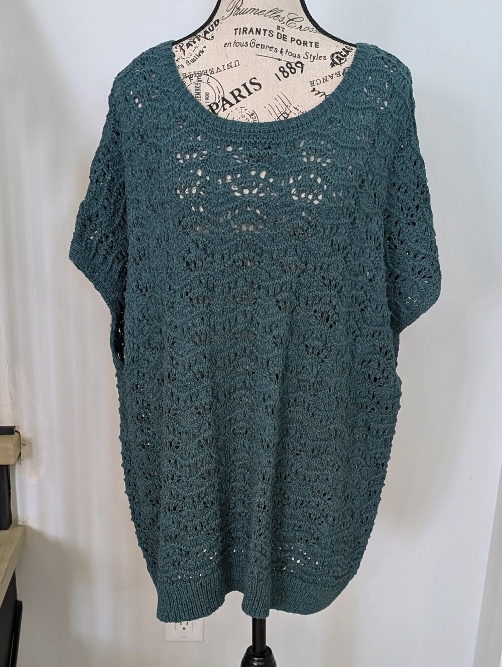 JOIE | Women's Teal Domain Sleeve Stretchy Open Knitted Sweater